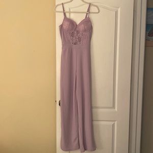 Iris the label purple lace jumpsuit